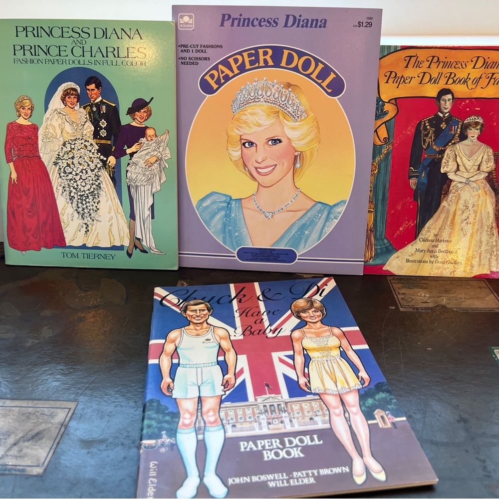 Princess Diana Paper Doll Books Collection